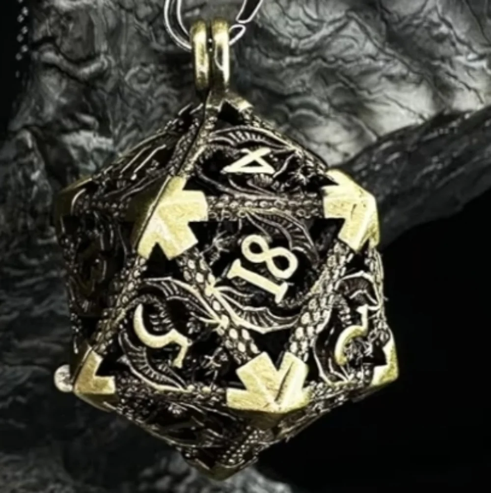 DnD Mini Dice Pendant Necklace Dungeon & Dragons Table Top Games Set